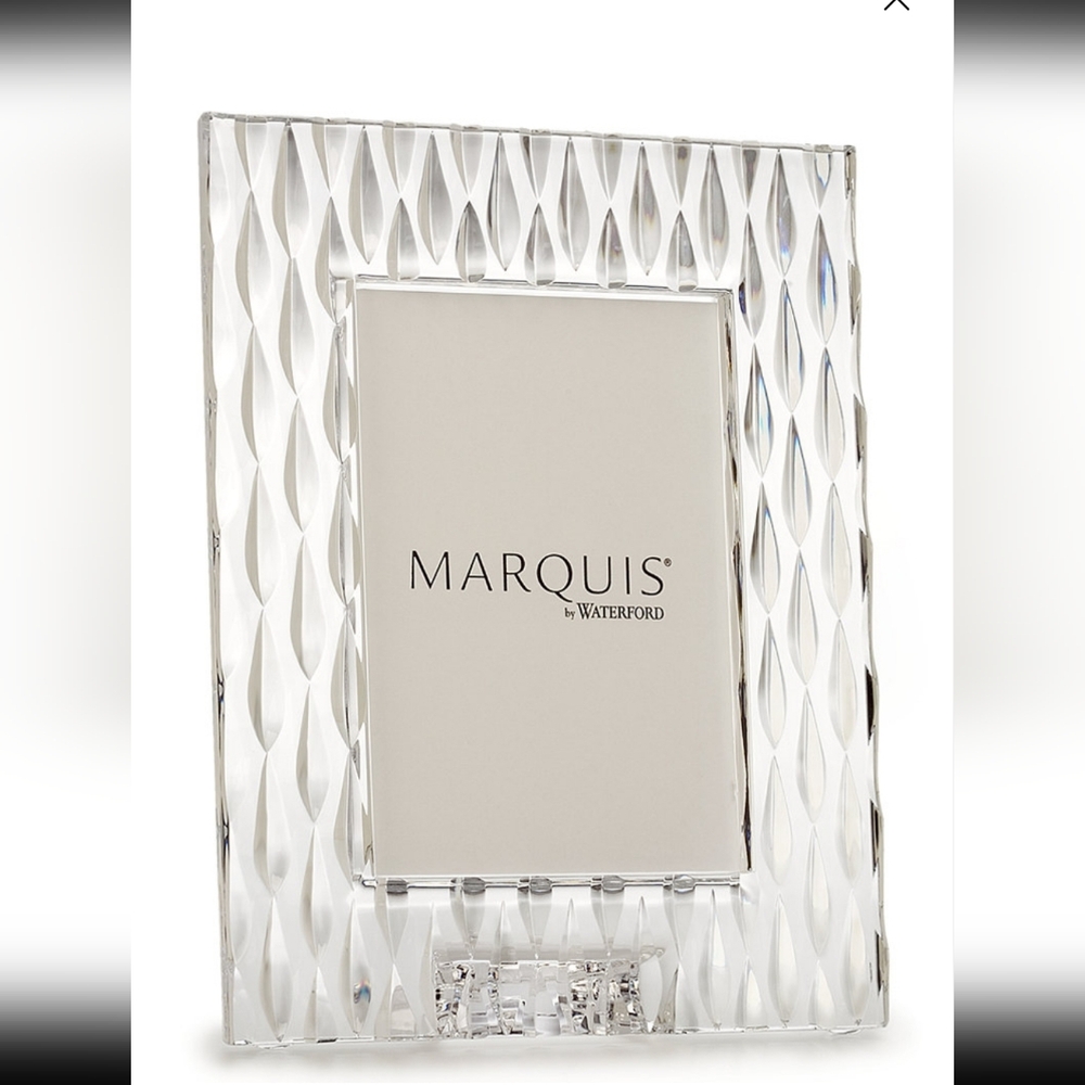 Waterford Crystal Rainfall Frame-Holds picture Portion H 10.75" 8.75" Length